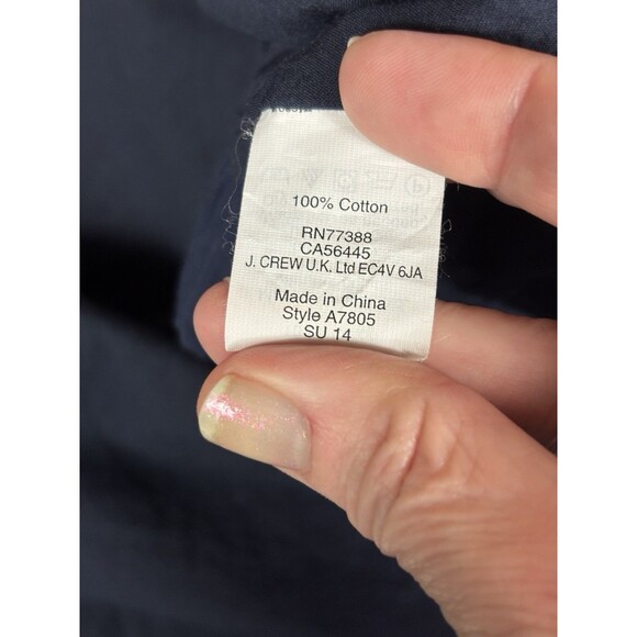 J Crew Maxi Skirt Navy Blue Size Medium Elastic Tie Waist Lined Long - Picture 6 of 8